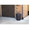Black Plastic 32-Gallon Outdoor Trash Can with Snap-Fit Lid and Handles
